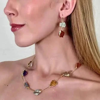 Brincos Espirais Ametista